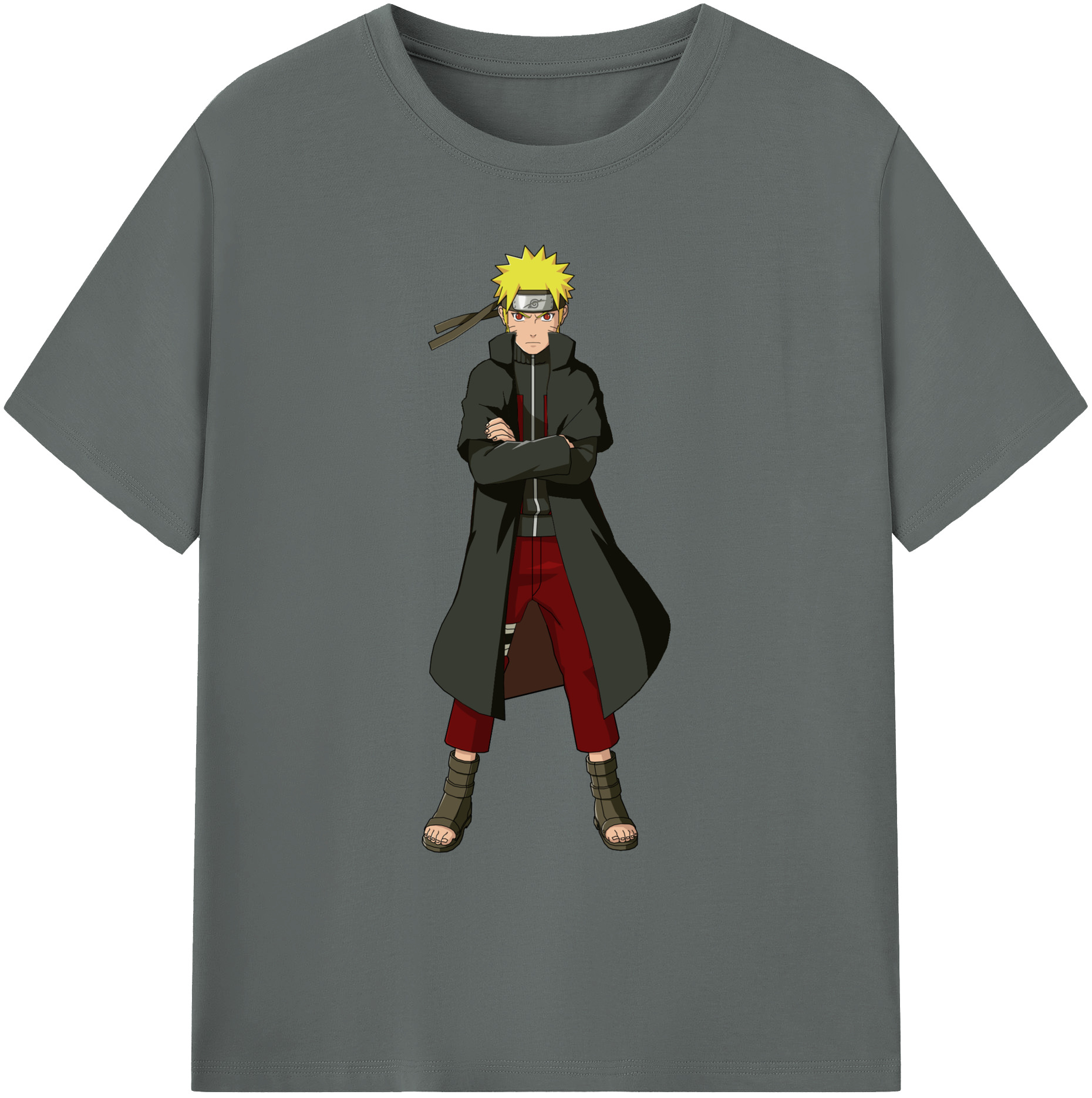 （画像用） NARUTO -ナルト- うずまき ナルト Uzumaki Naruto 綿100％ メンズ半袖Tシャツ｜肌触りやわらか＆通気性
